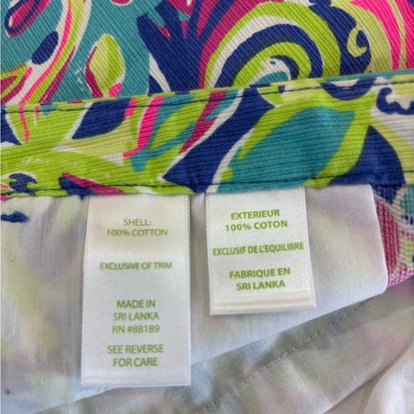 Lilly Pulitzer Size 0 Multicolored Floral Print Design Scalloped Hem Shorts - Picture 12 of 12